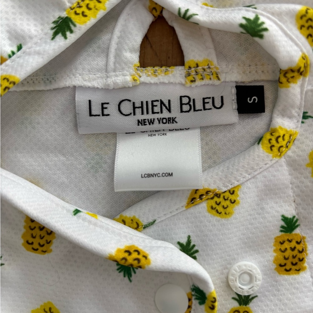 LA CHIEN BLEU Doggie White Pineapple Cooling Shirt